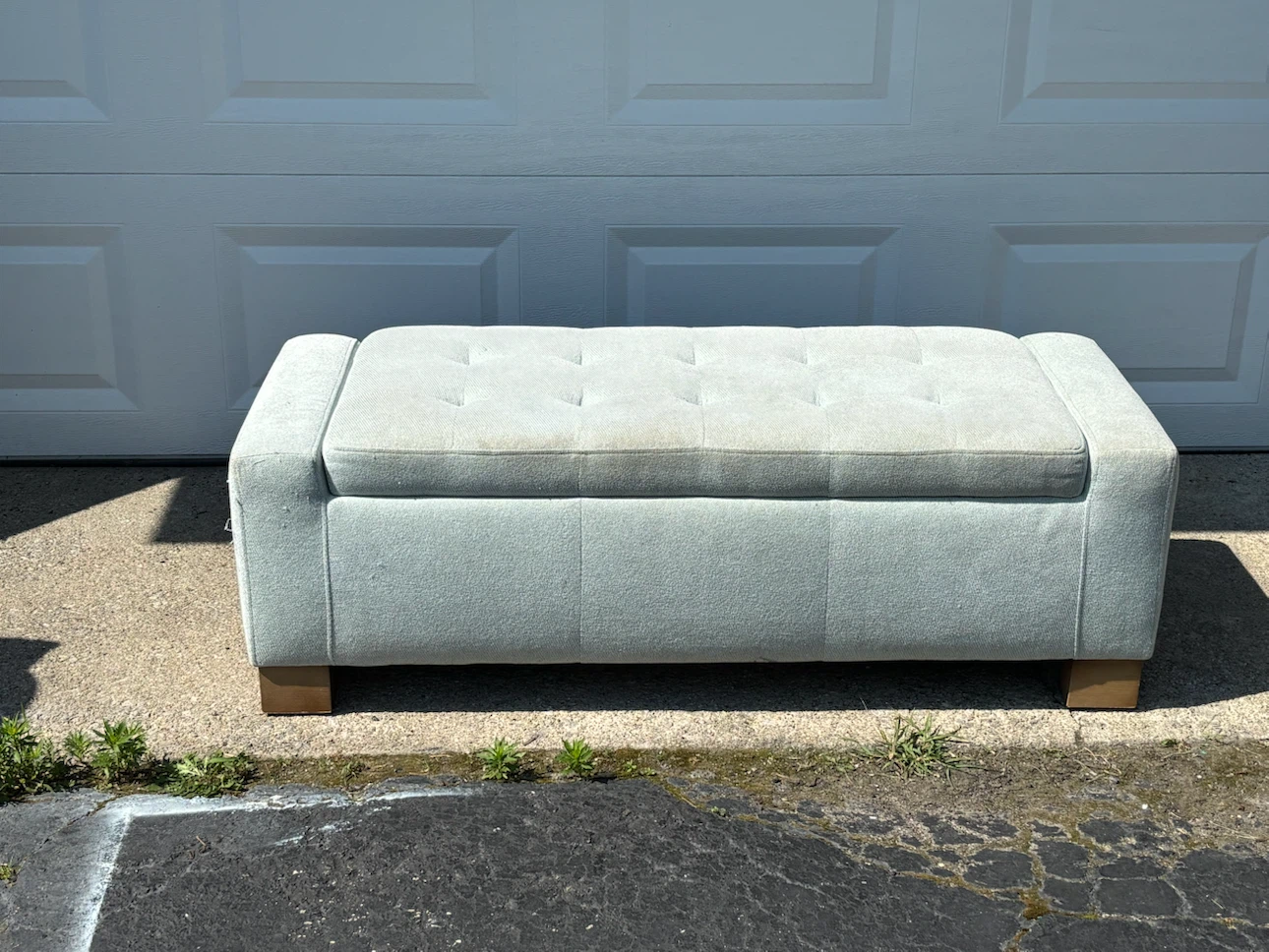 Light Gray Storage Bench - photo 4