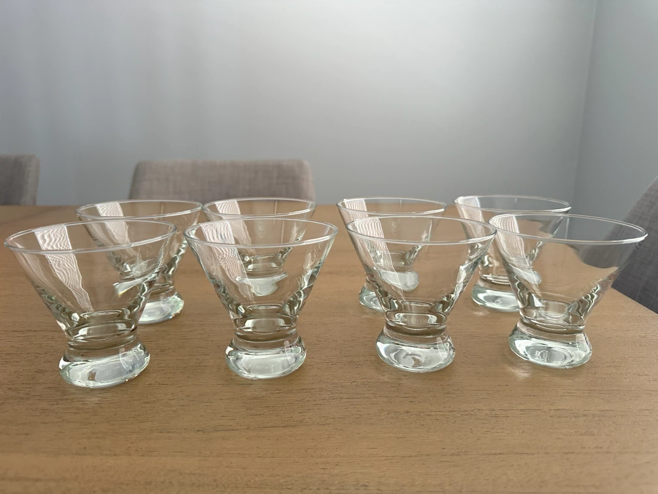 Set of 8 Clear Martini Glasses - photo 2