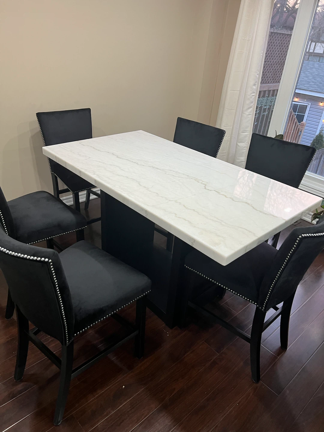 Sofa set, dining table and bedroom set