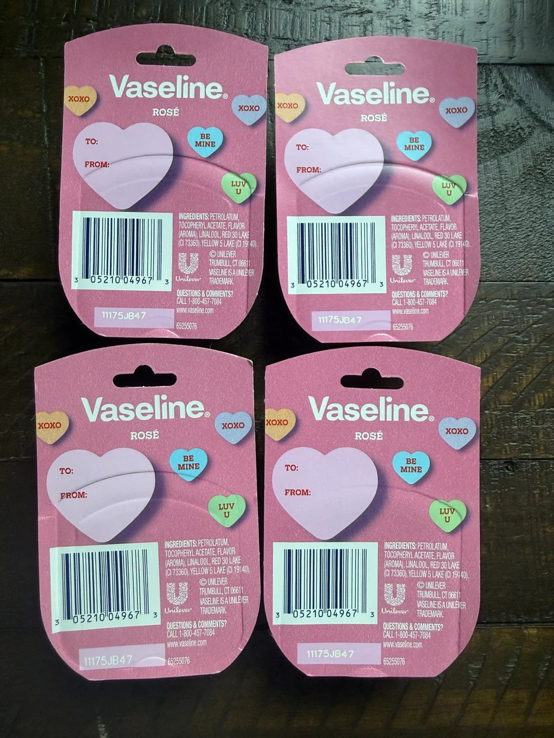 New! 4 Vaseline Limited Edition Rose Lip Therapy + Vitamin E - photo 2