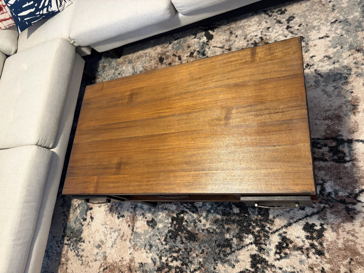 Lift Top Coffee Table with Drawers - photo 3