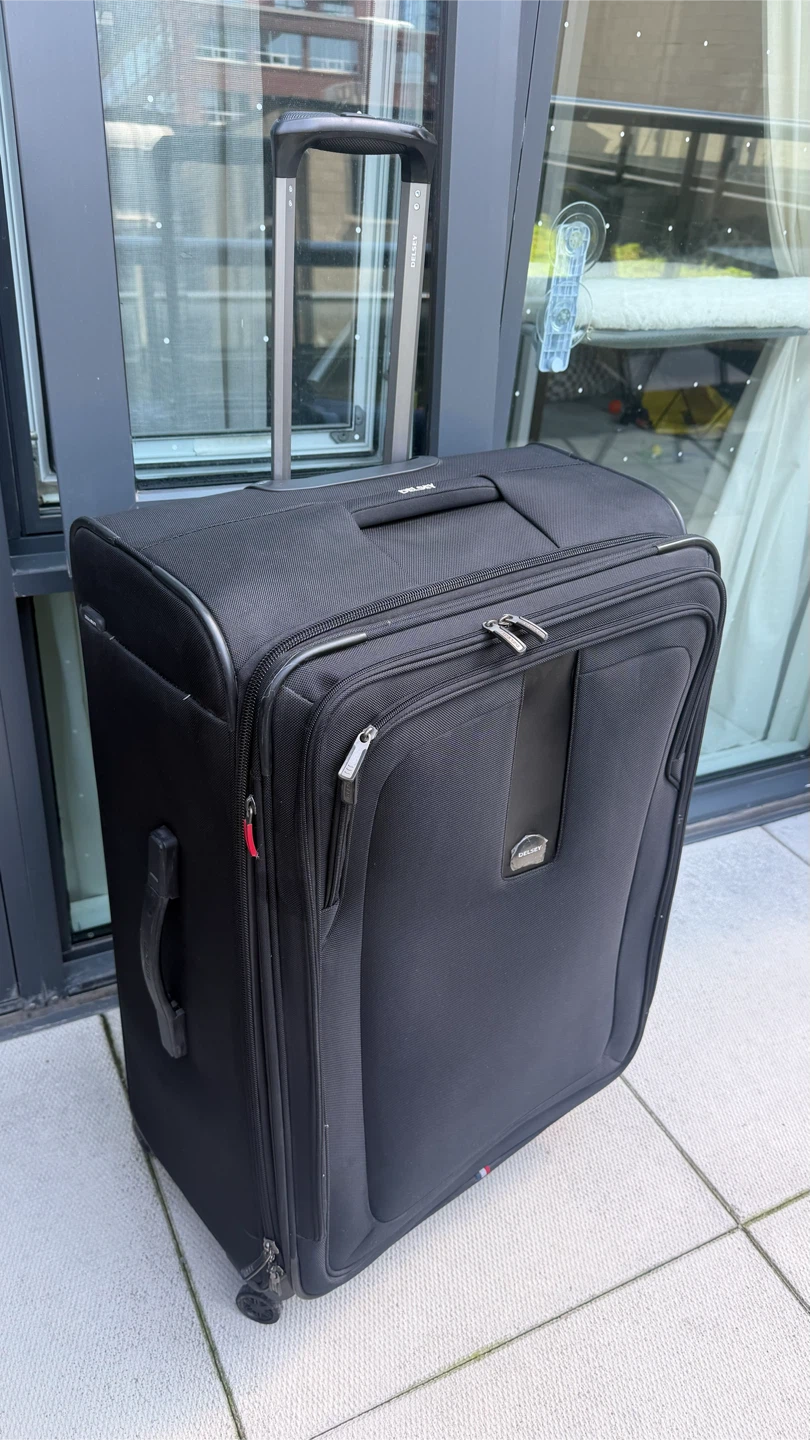Large Softside Luggage, 8-Wheel, Black