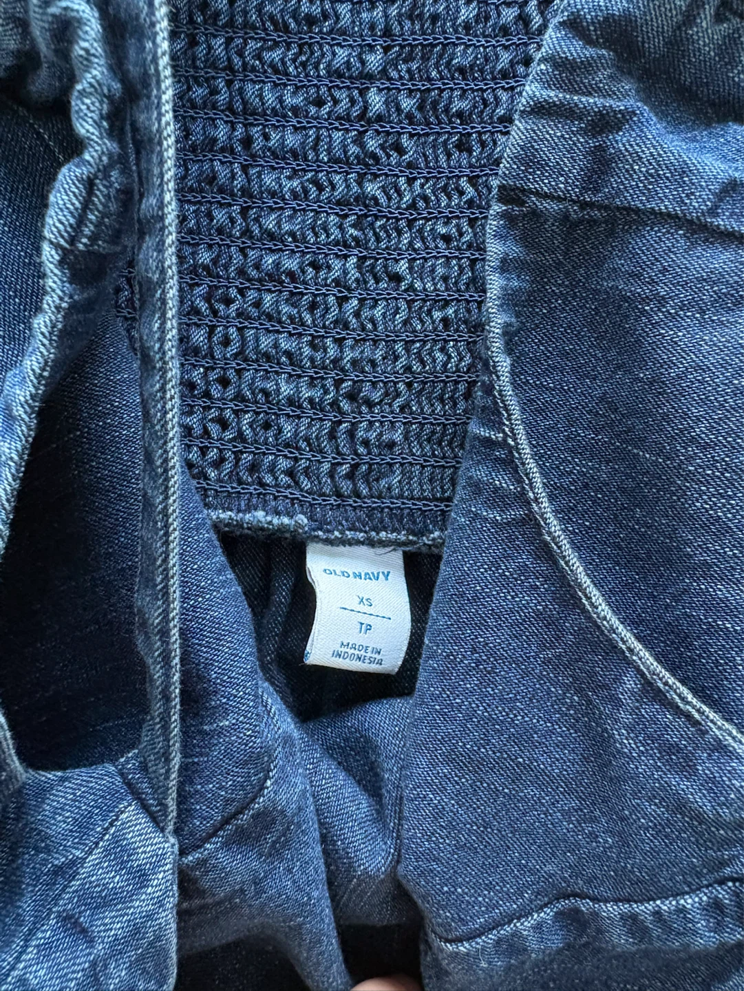 Old Navy Denim Smocked Dress - XS - photo 3
