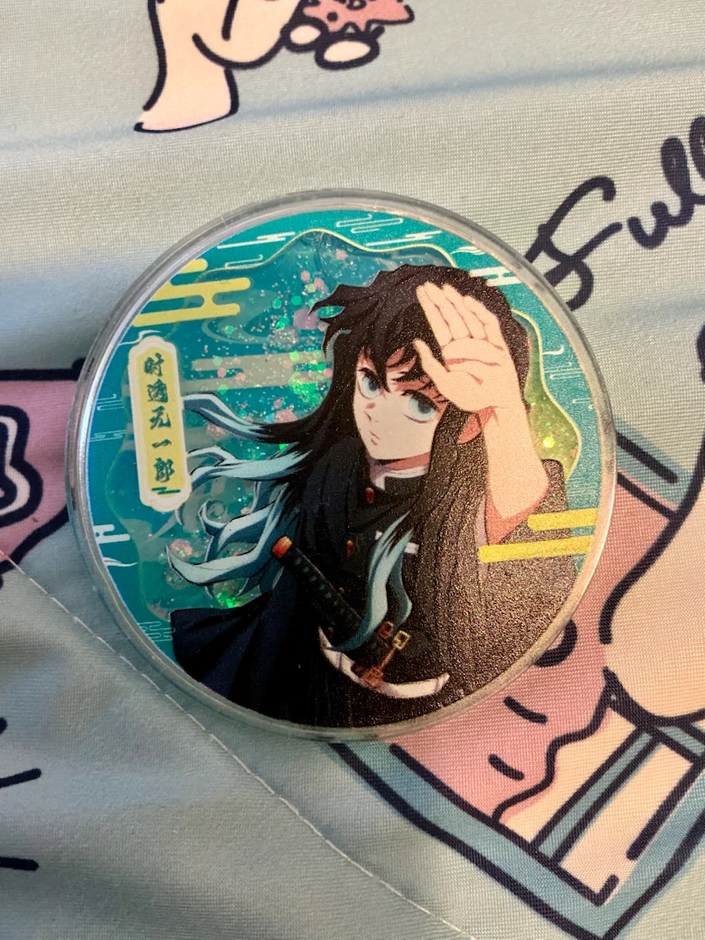 Demon Slayer Muichiro Tokito glitter shaker pin