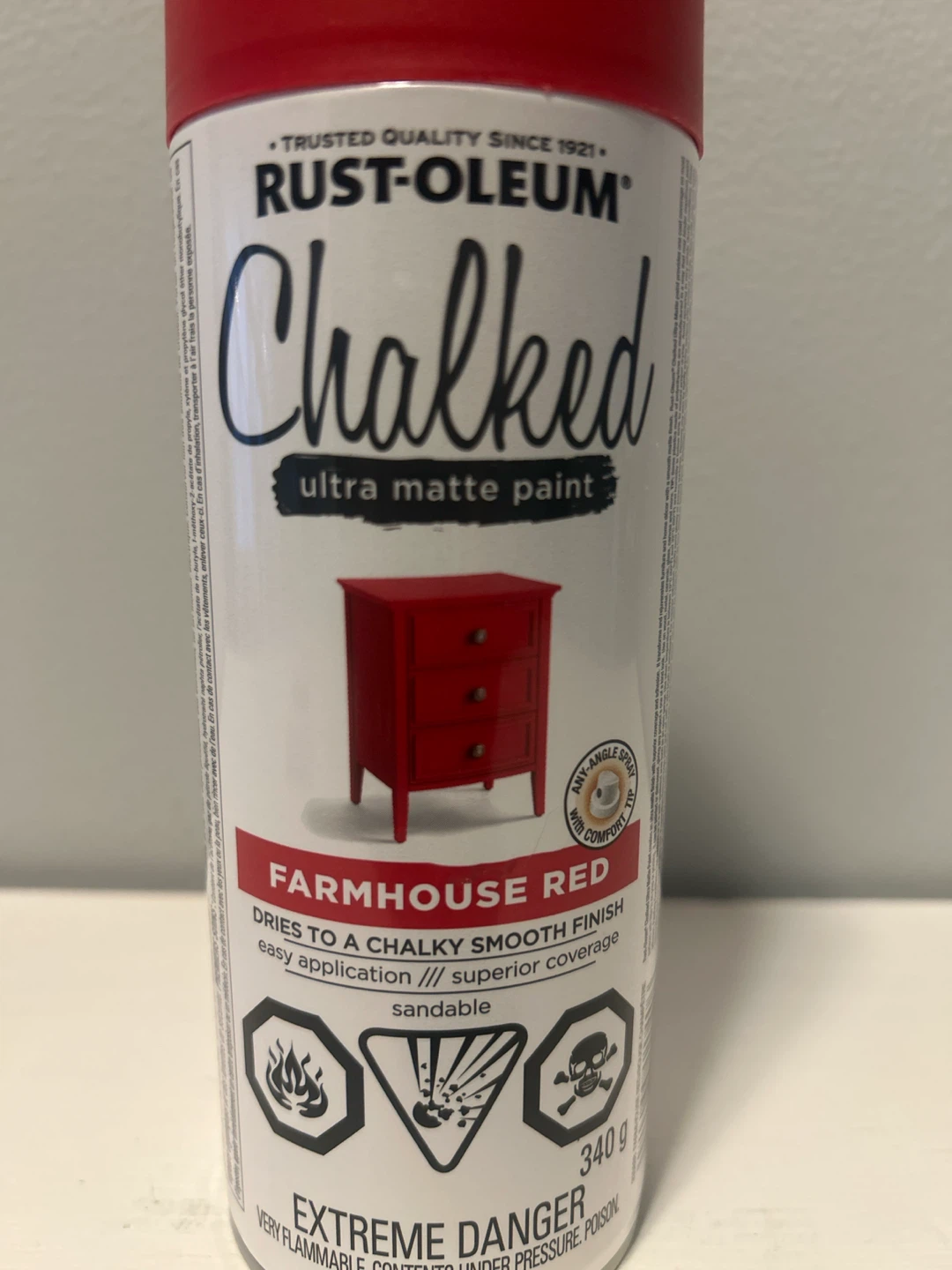 Rust-Oleum Chalked Farmhouse Red Spray Paint 340g - photo 3