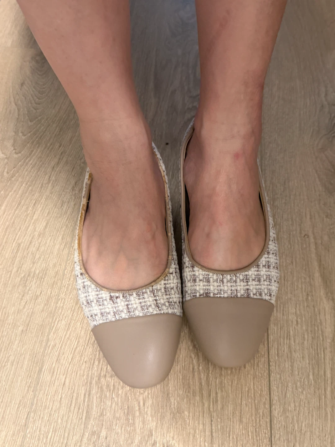 Women's Tweed Cap Toe Flats