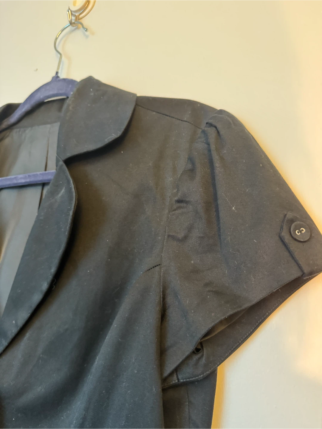 vintage shortsleeve black blazer - photo 3