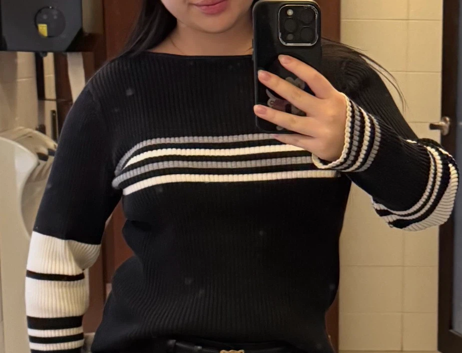 vintage cotton striped sweater