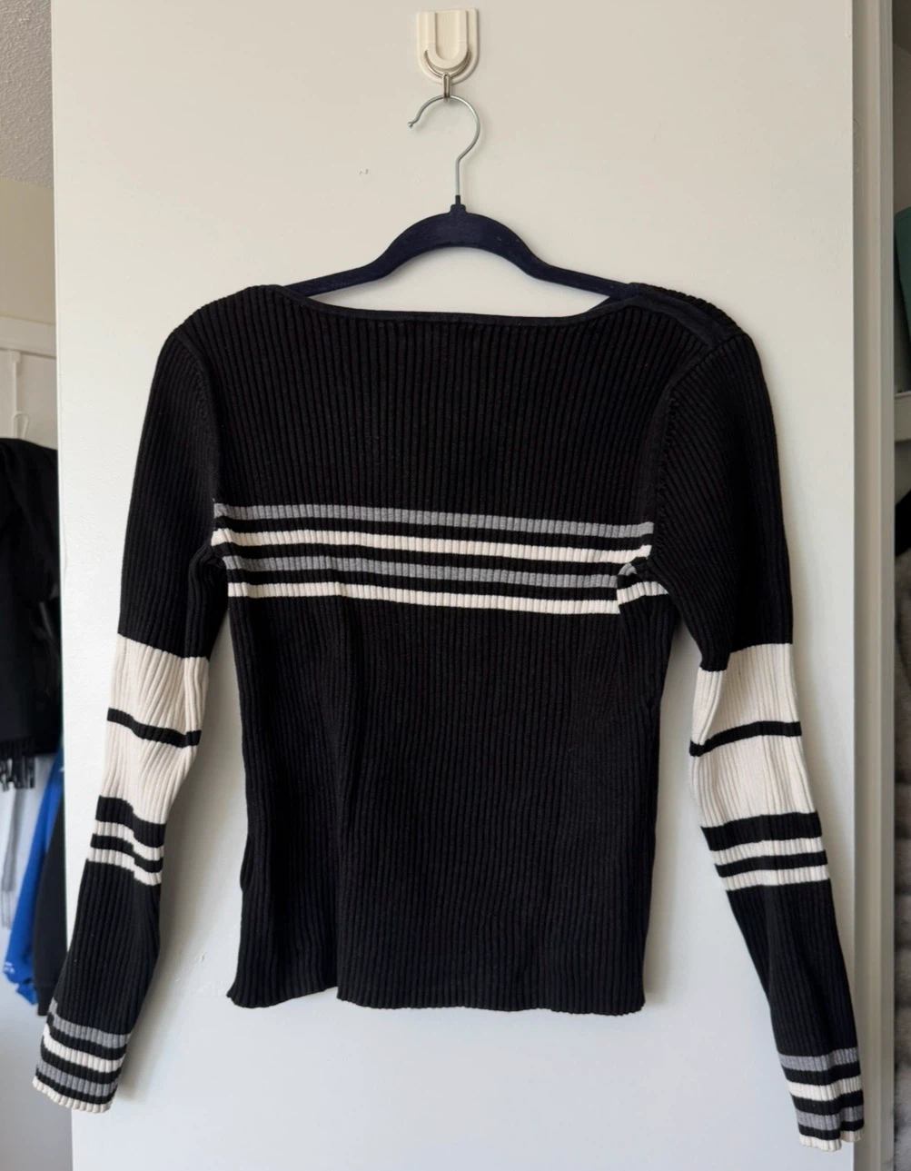 vintage cotton striped sweater - photo 3
