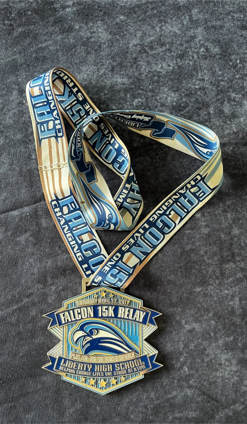 Liberty High School Falcon 15K Relay Medal - photo 3