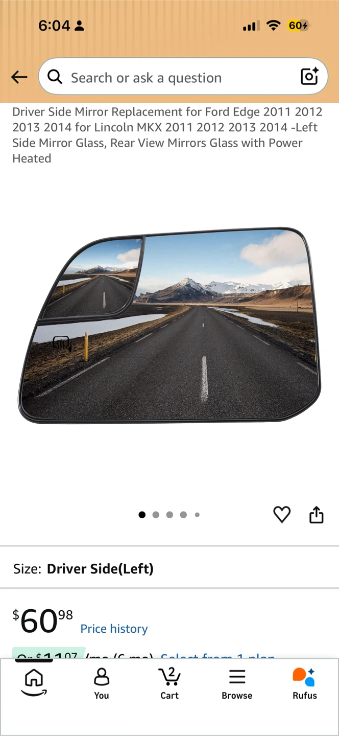 Driver Side and passenger Mirror Glass - photo 2