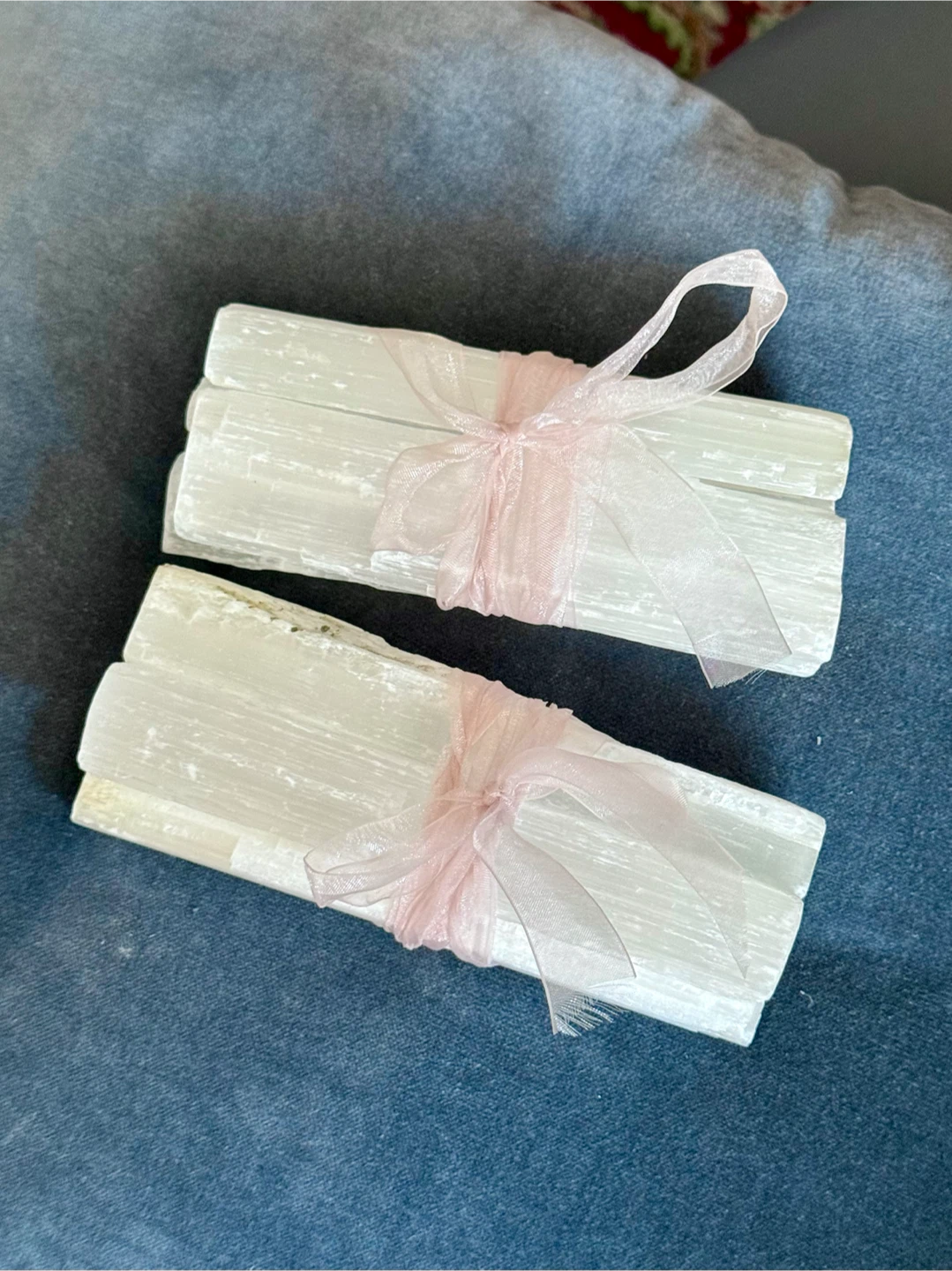 Genuine Moroccan Selenite Crystal Wands Bundle - photo 2