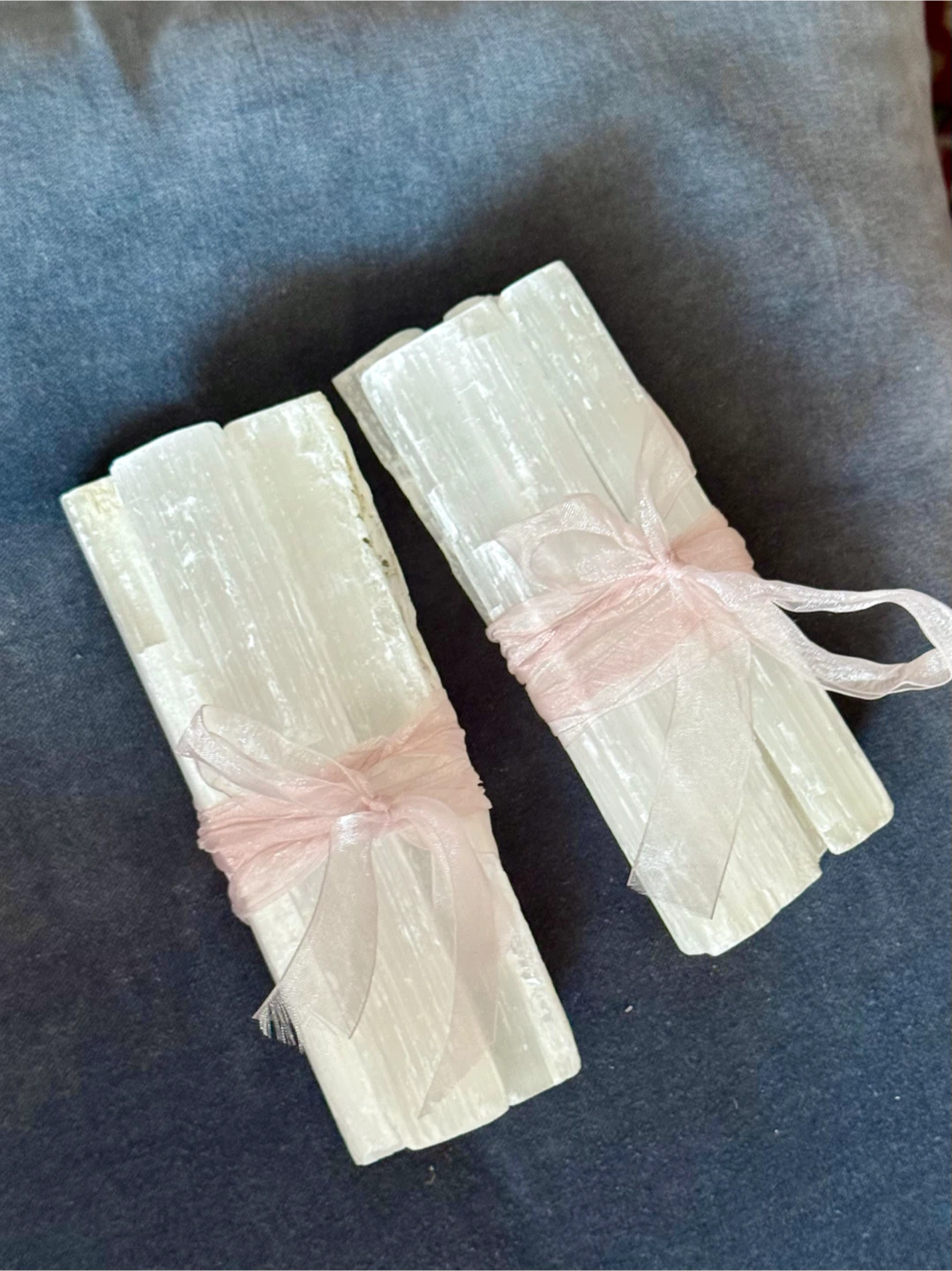 Genuine Moroccan Selenite Crystal Wands Bundle - photo 3