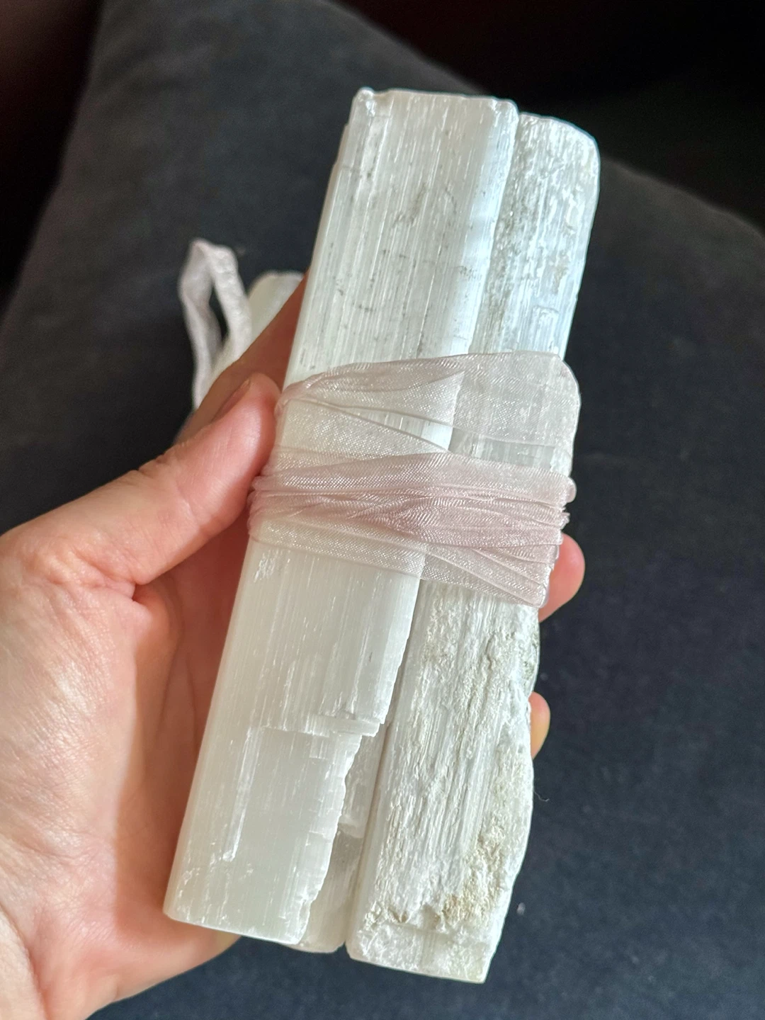 Genuine Moroccan Selenite Crystal Wands Bundle - photo 5
