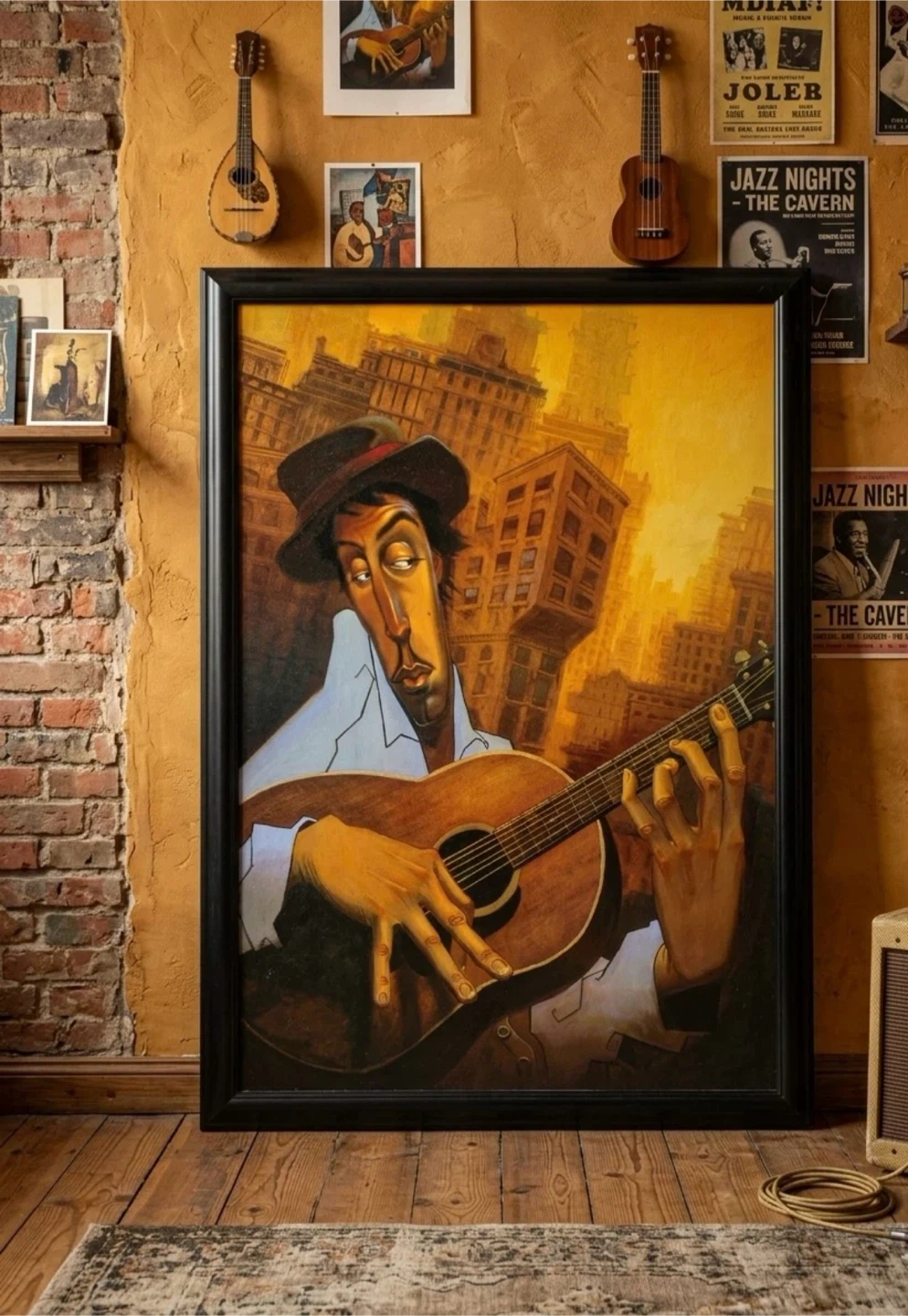 Large Wall Art -EL GUITARRISTA by JUSTIN BUA