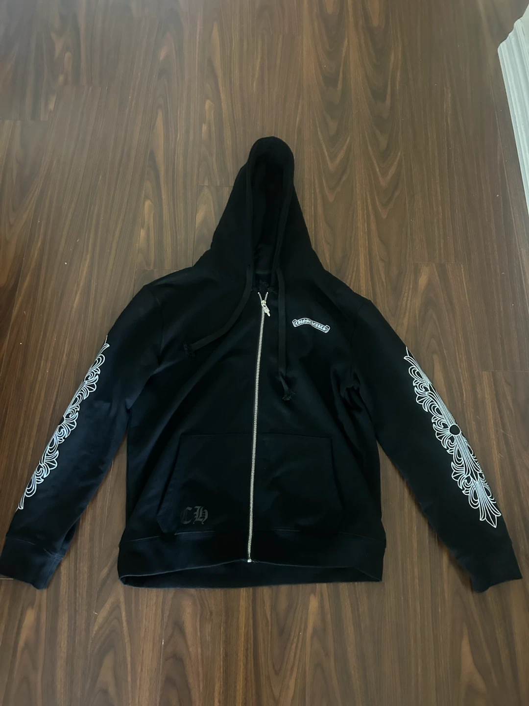 Chrome Hearts Black Zip Up Hoodie - photo 2