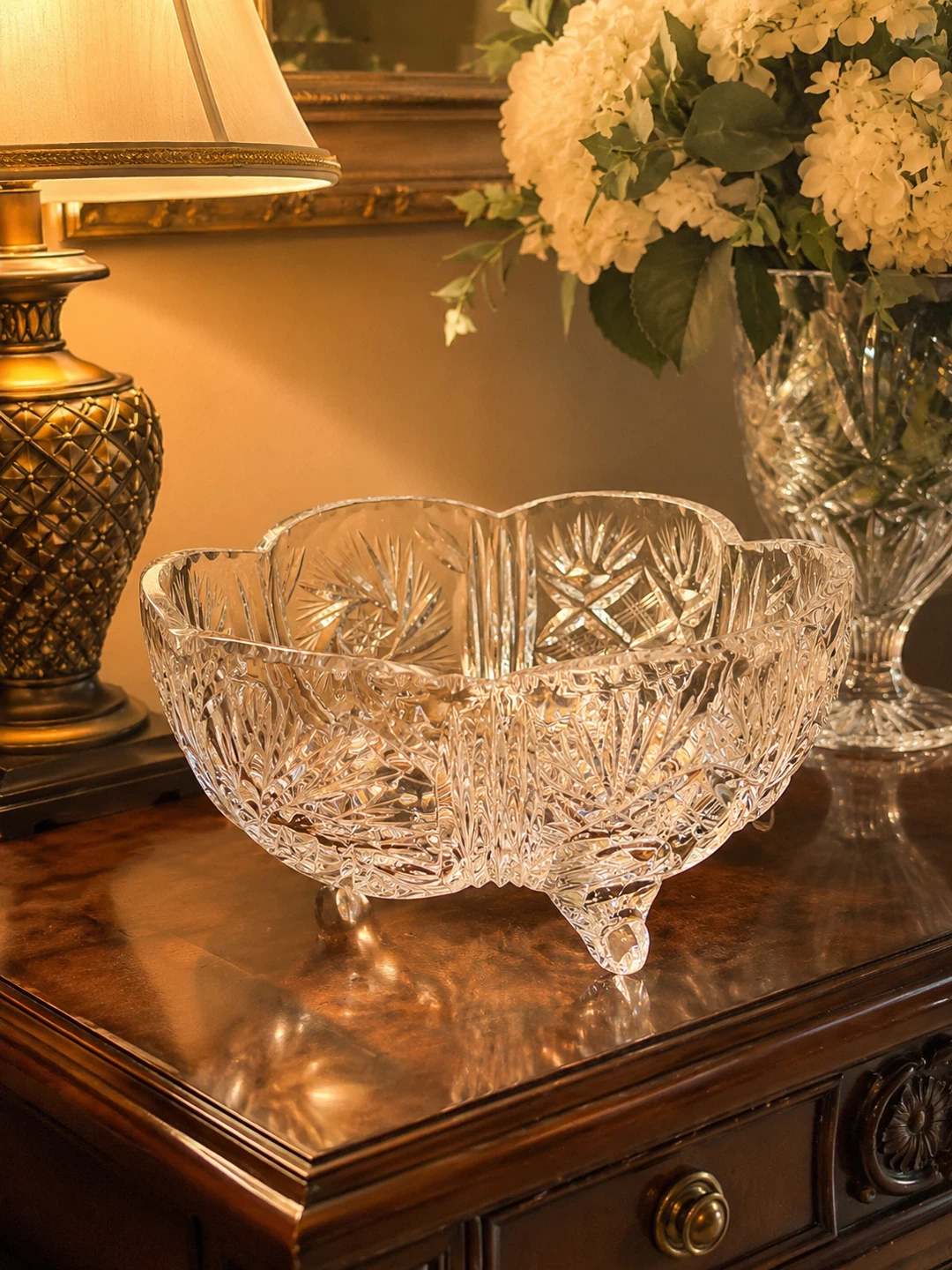 Crystal Footed Fruit Bowl
