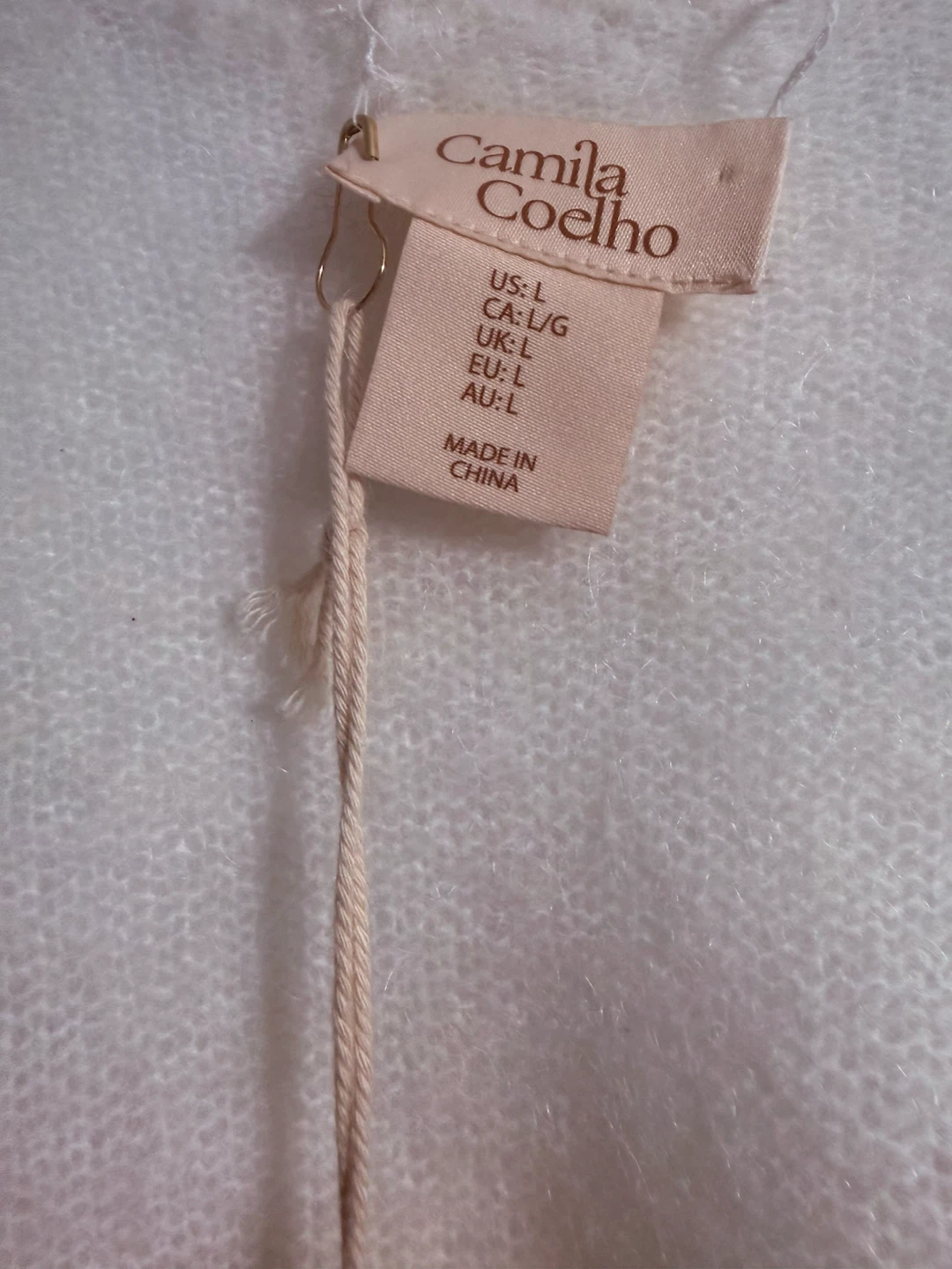 Camila Coelho Cream Scalloped Knit Cardigan - photo 5