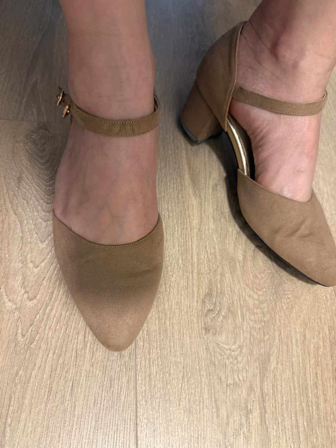 Oriental Traffic Brown Suede Ankle Strap Heels - photo 2