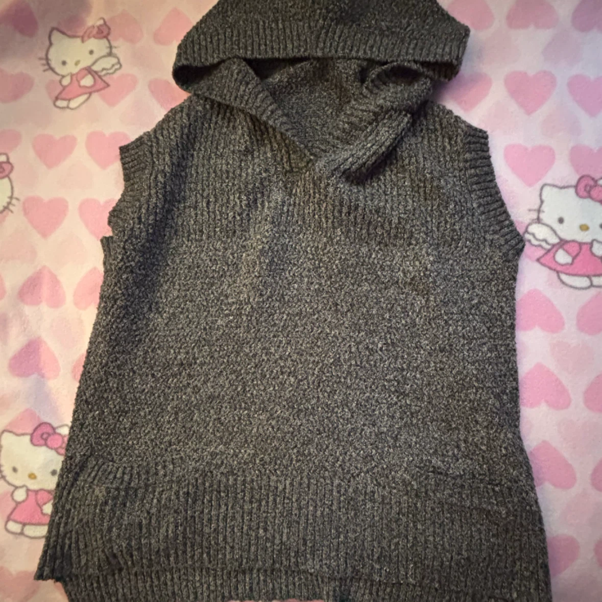 Sleeveless Hooded Sweater - *Size Women Large/Geey* - photo 2