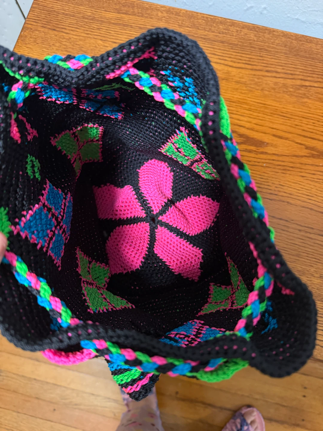 Crocheted Bucket Bag with Tassels - photo 2