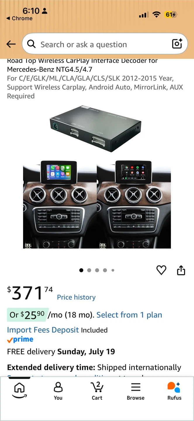 Carabc Benz NTG4.5 CarPlay Interface Decoder - photo 2