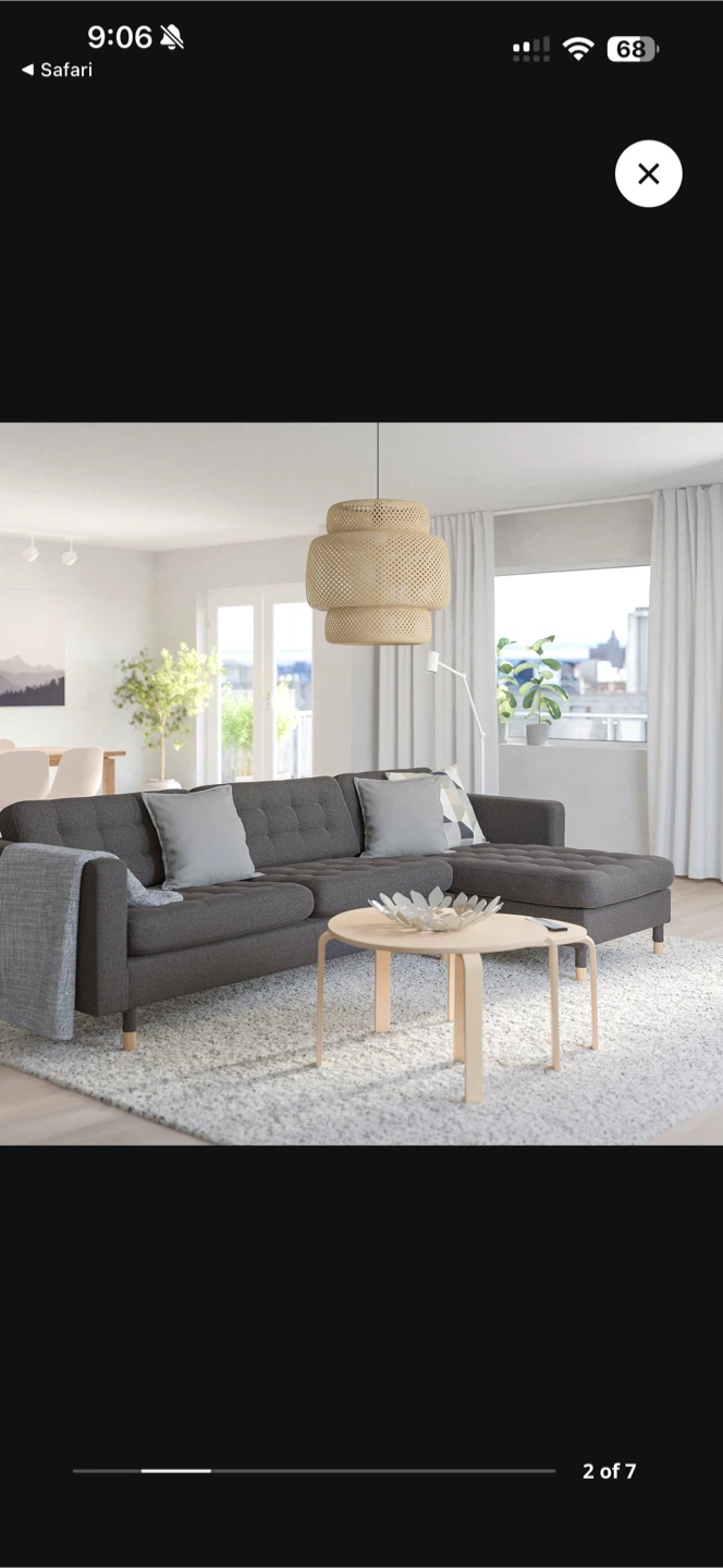 Grey Sectional Sofa IKEA - photo 2