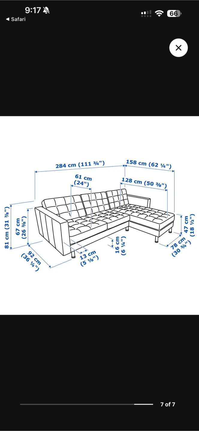 Grey Sectional Sofa IKEA - photo 3