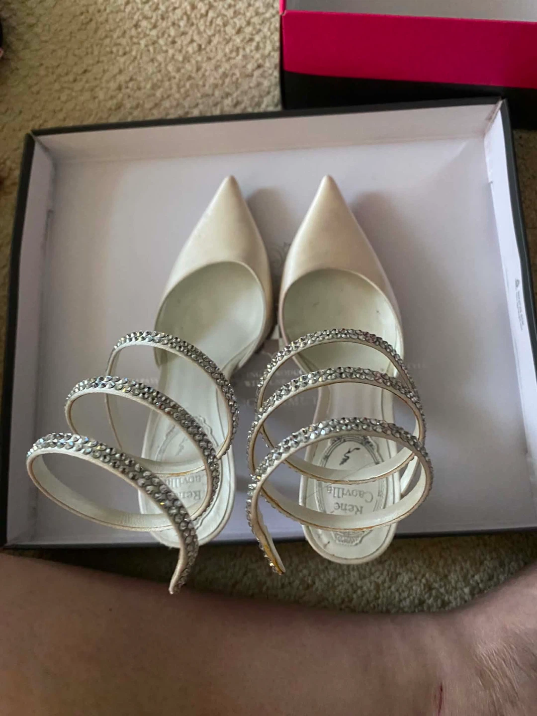 Rene Caovilla Crystal Embellished Heels
