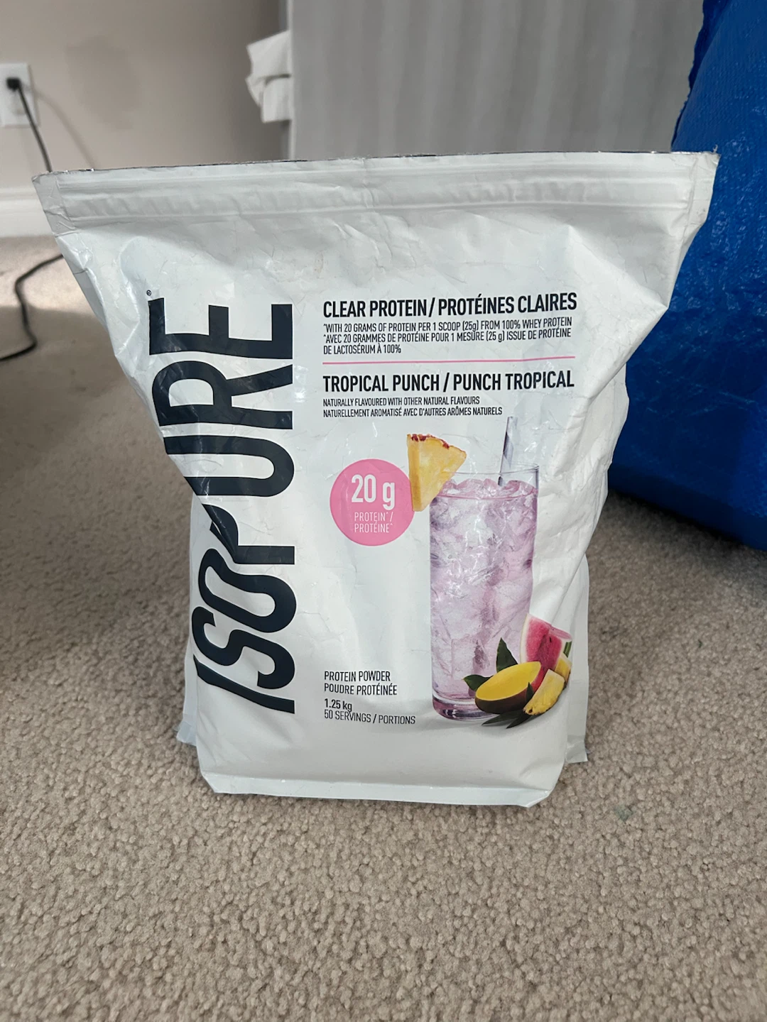 Isopure Tropical Punch Clear Protein Powder