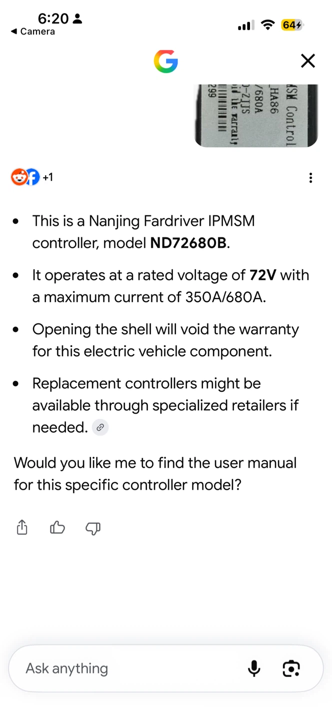 FarDriver ND72450 Controller 48V-72V DC 200A - photo 3