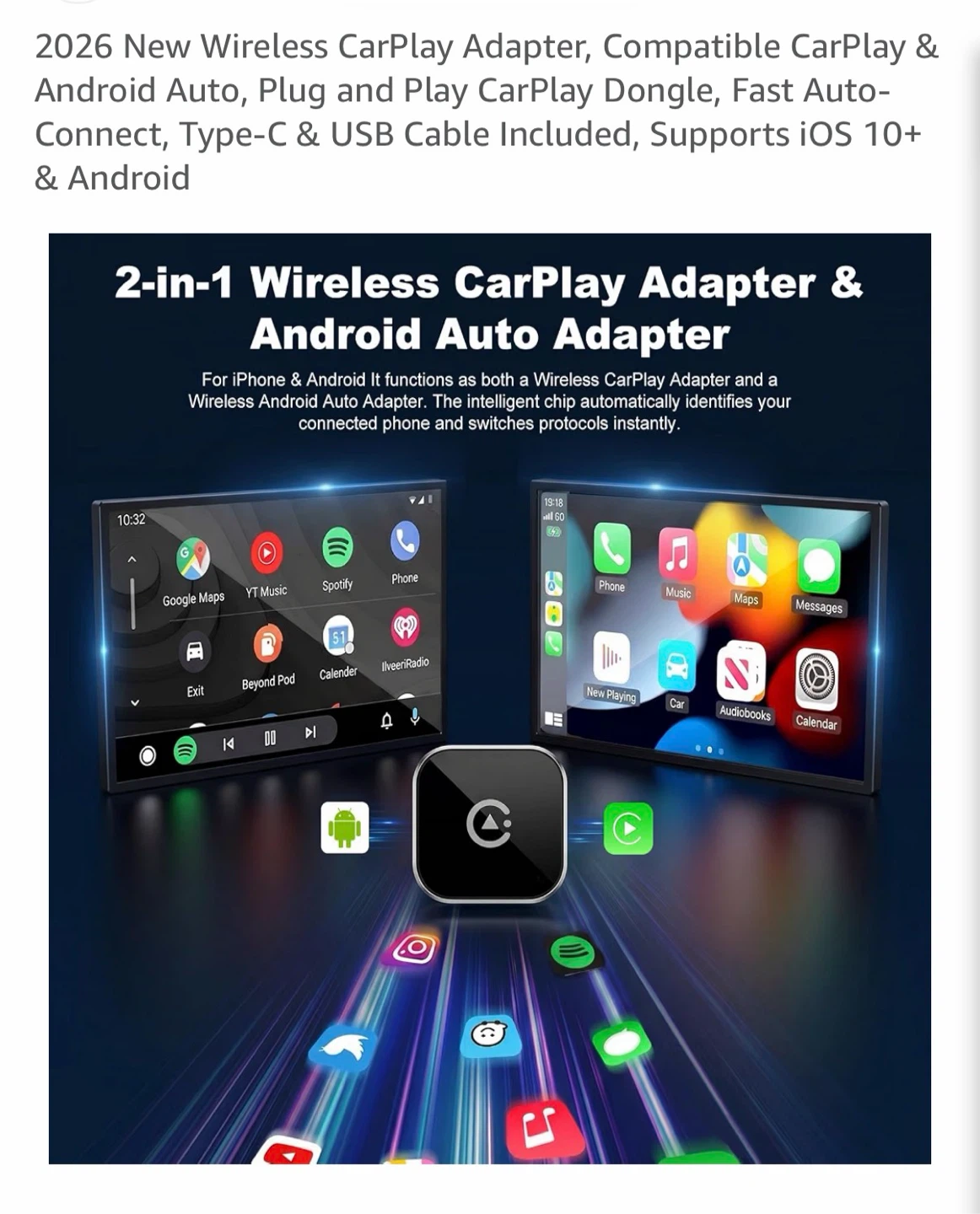 Wireless CarPlay & Android Auto Adapter Dongle - photo 2