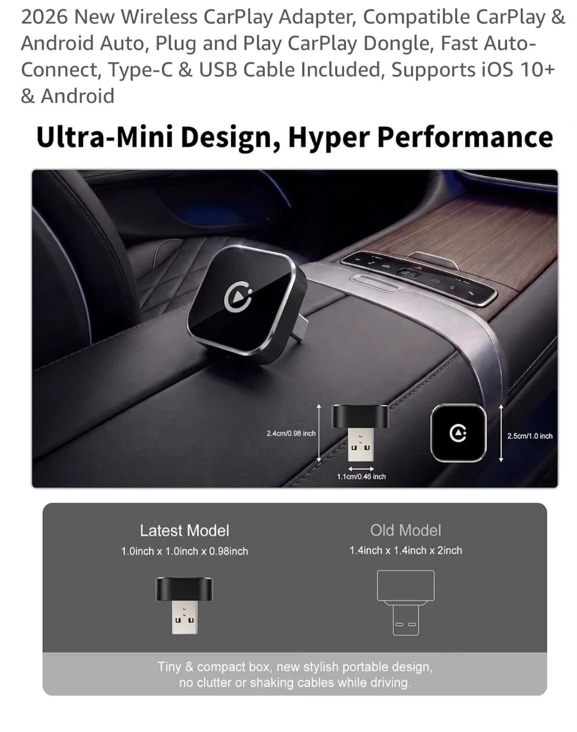 Wireless CarPlay & Android Auto Adapter Dongle - photo 3