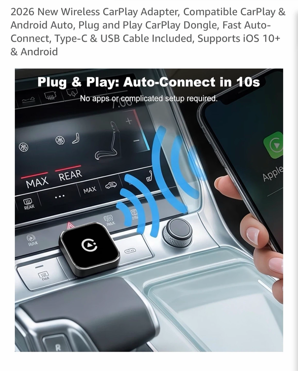 Wireless CarPlay & Android Auto Adapter Dongle - photo 4
