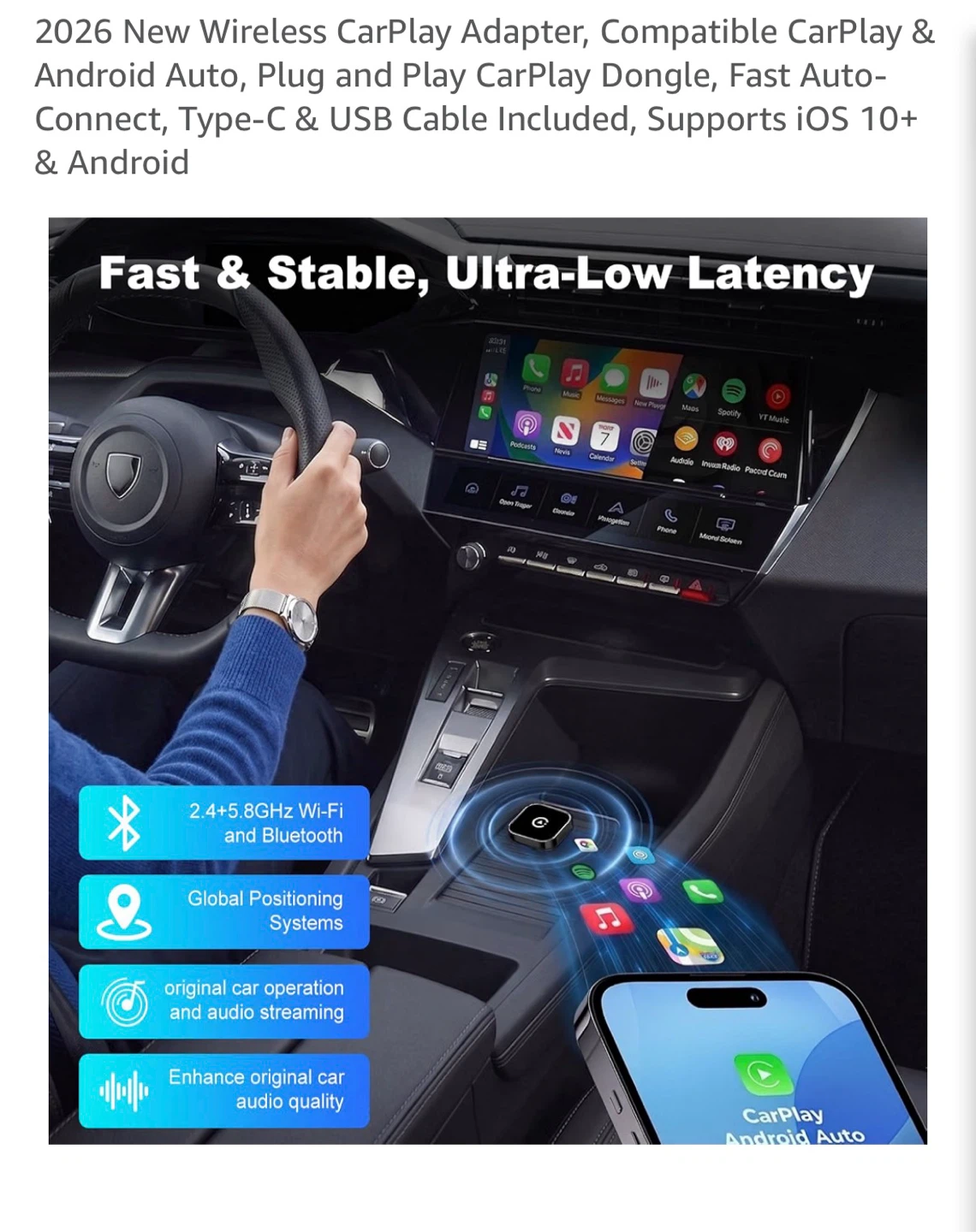 Wireless CarPlay & Android Auto Adapter Dongle - photo 5