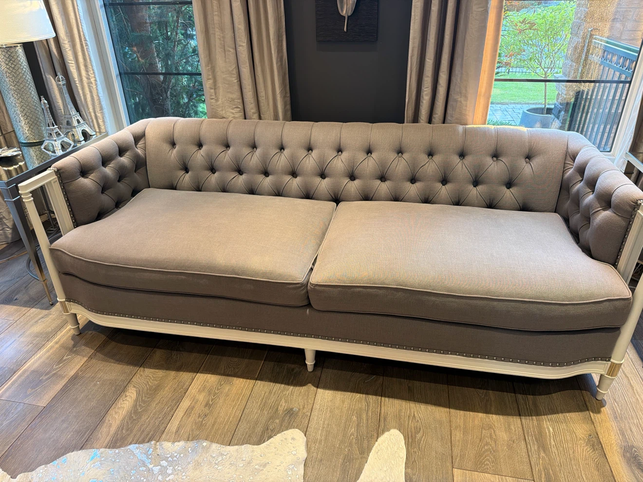 Tufted Sofa - Grey Fabric