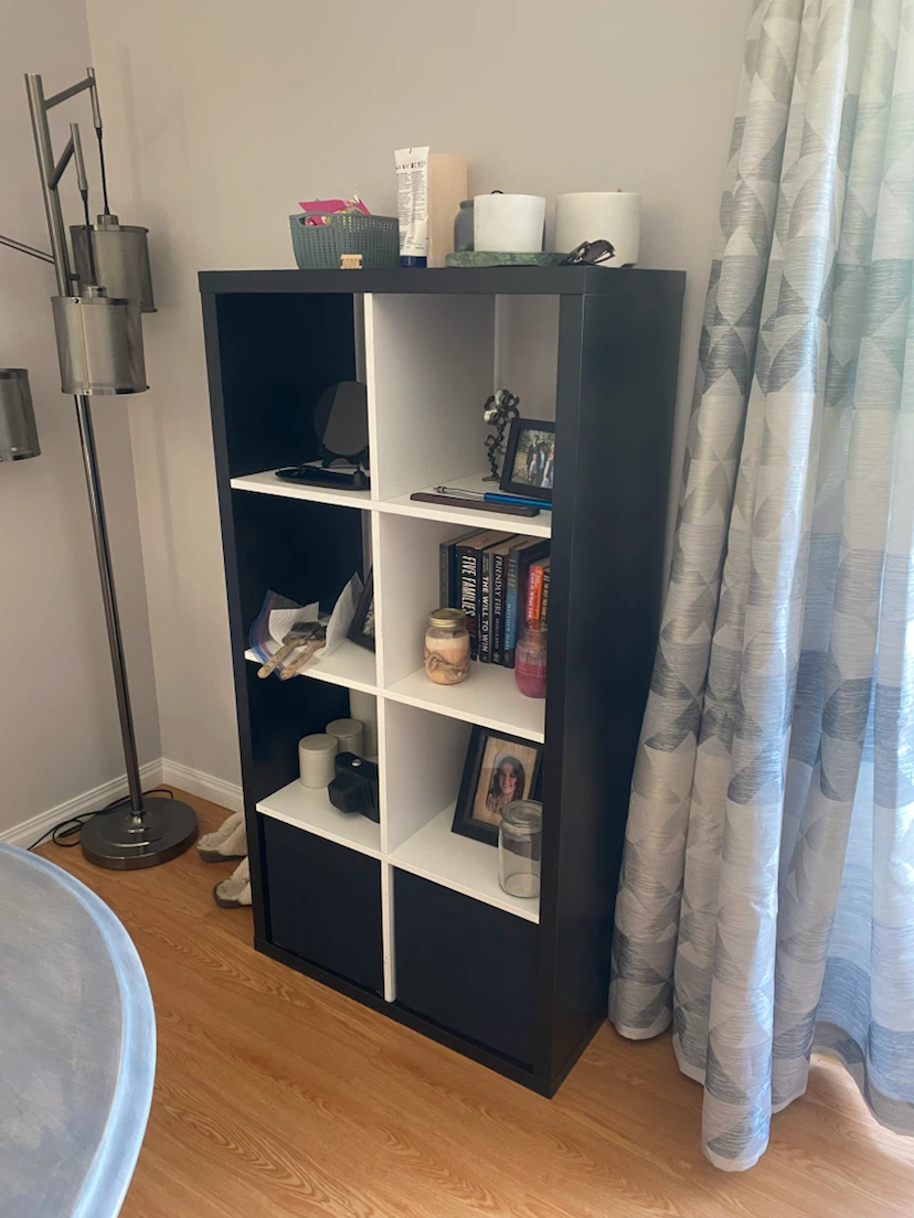 IKEA Black and White Cube Shelving Unit