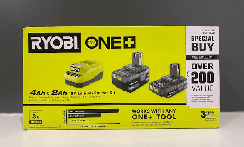 Ryobi ONE+ 18V Lithium Starter Kit - 4Ah & 2Ah