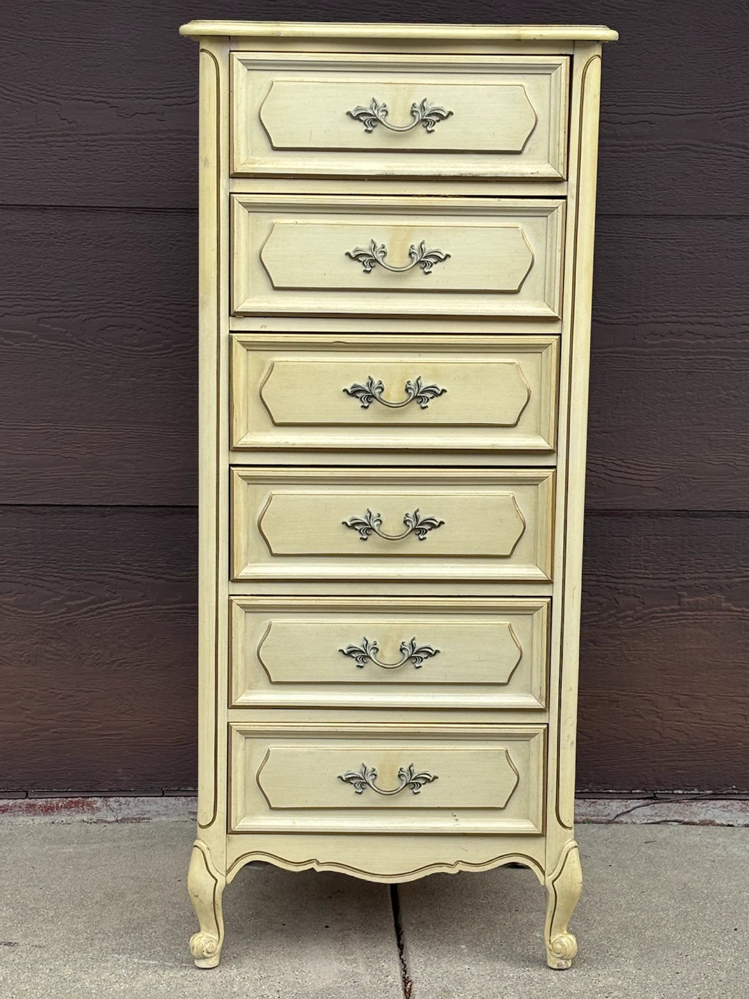 Tall Yellow Dresser with 7 Drawers - photo 2
