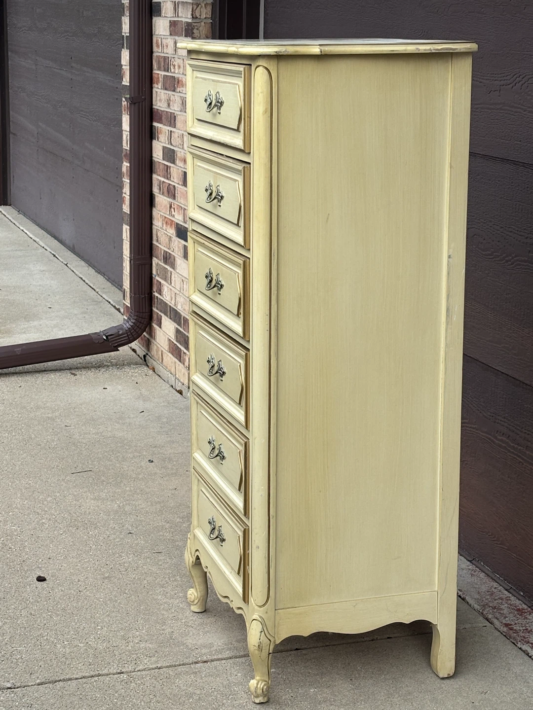 Tall Yellow Dresser with 7 Drawers - photo 3