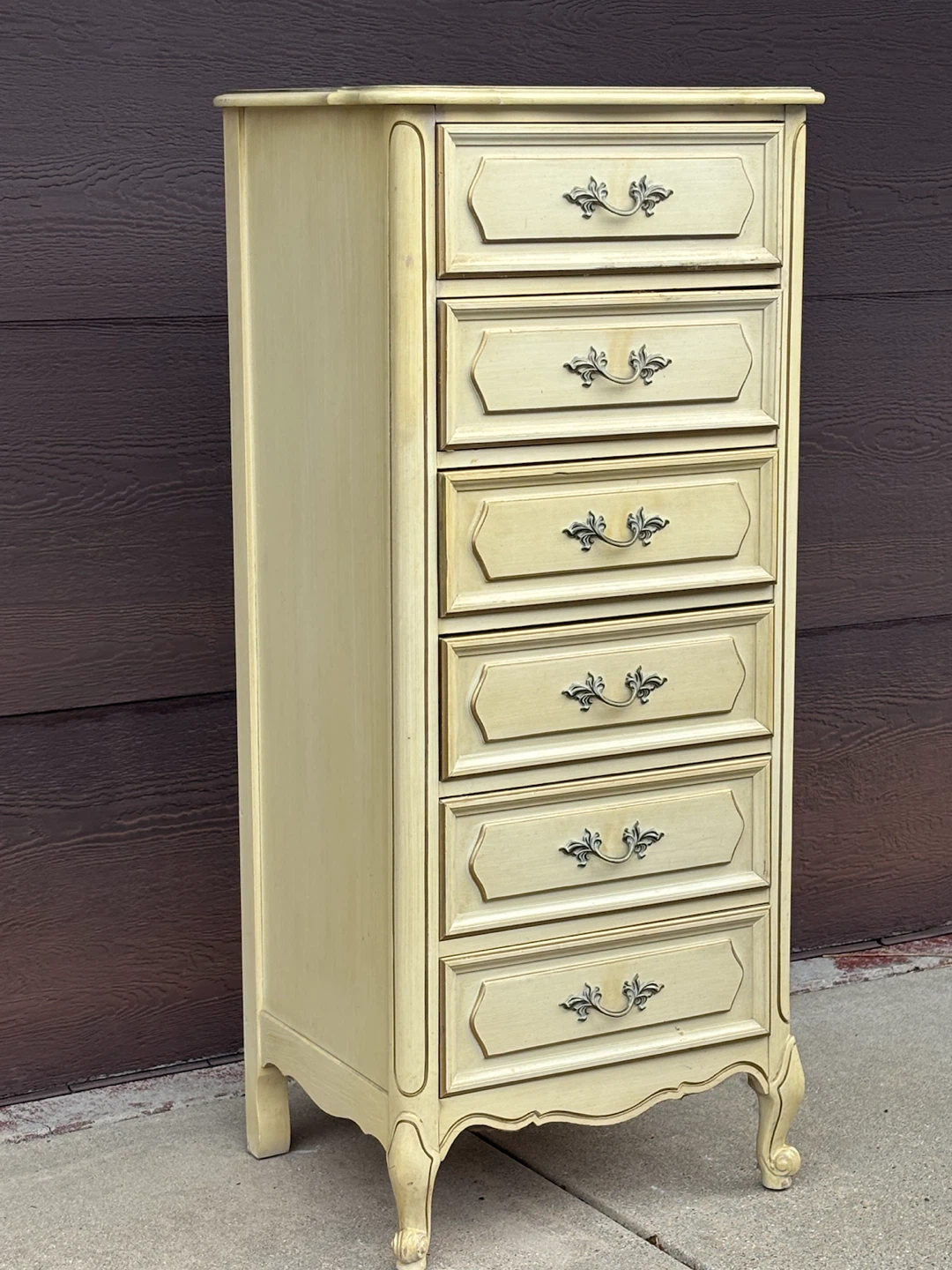 Tall Yellow Dresser with 7 Drawers - photo 4