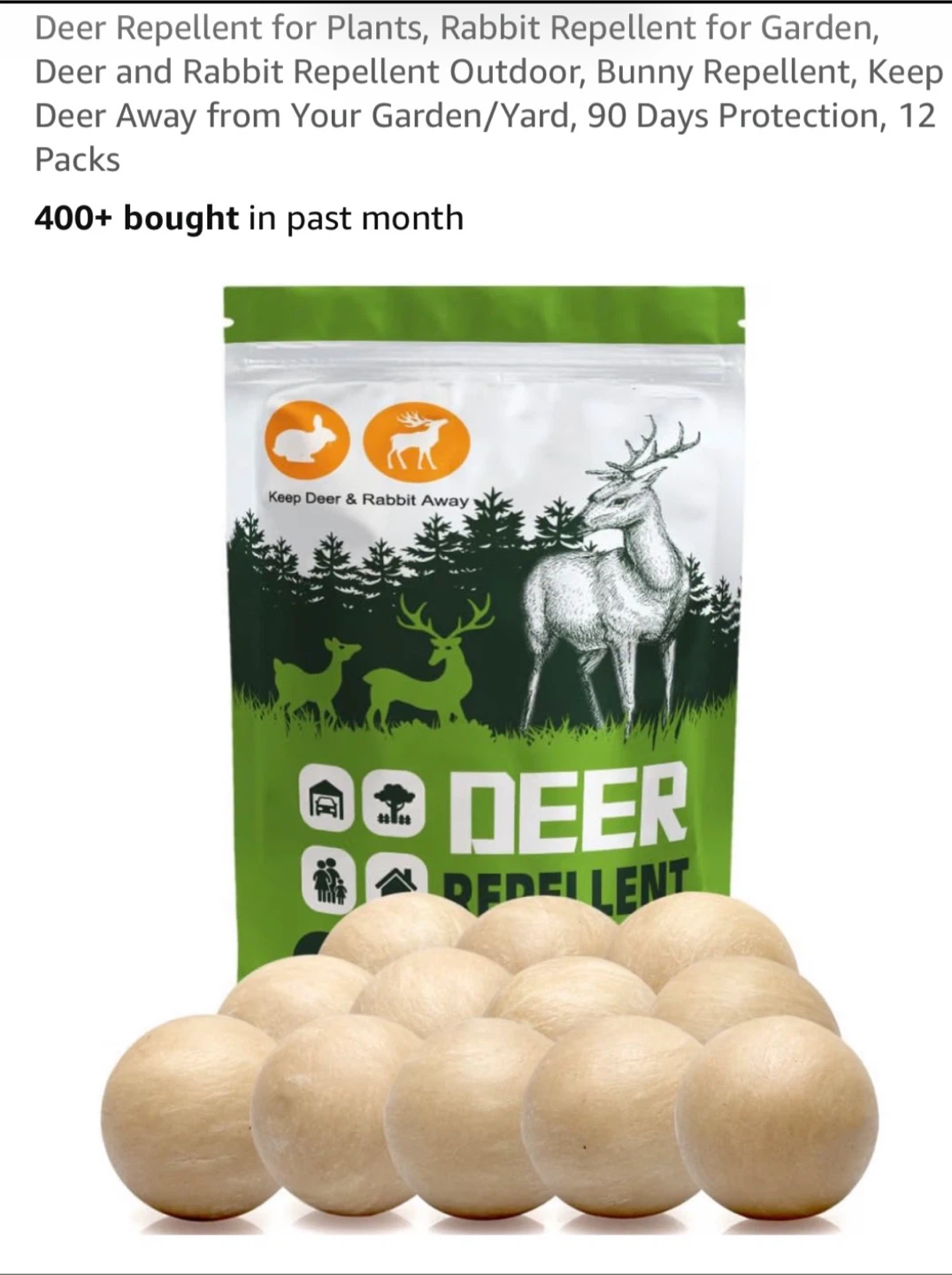 Deer and Rabbit Repellent - 12 Packs