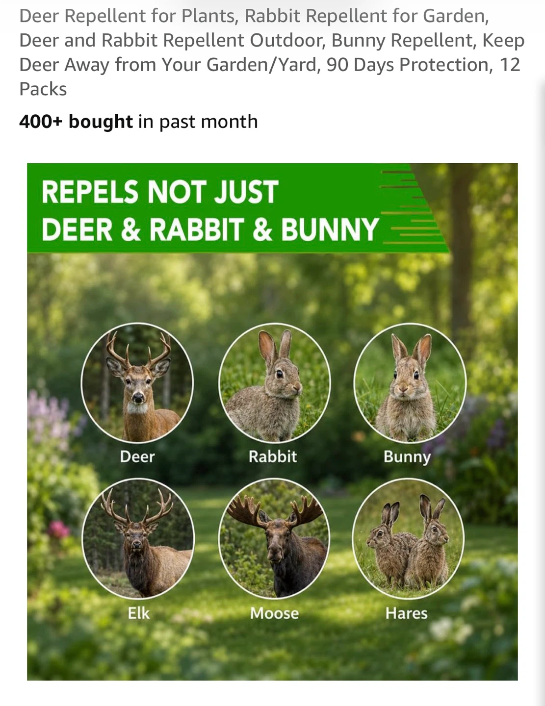 Deer and Rabbit Repellent - 12 Packs - photo 3