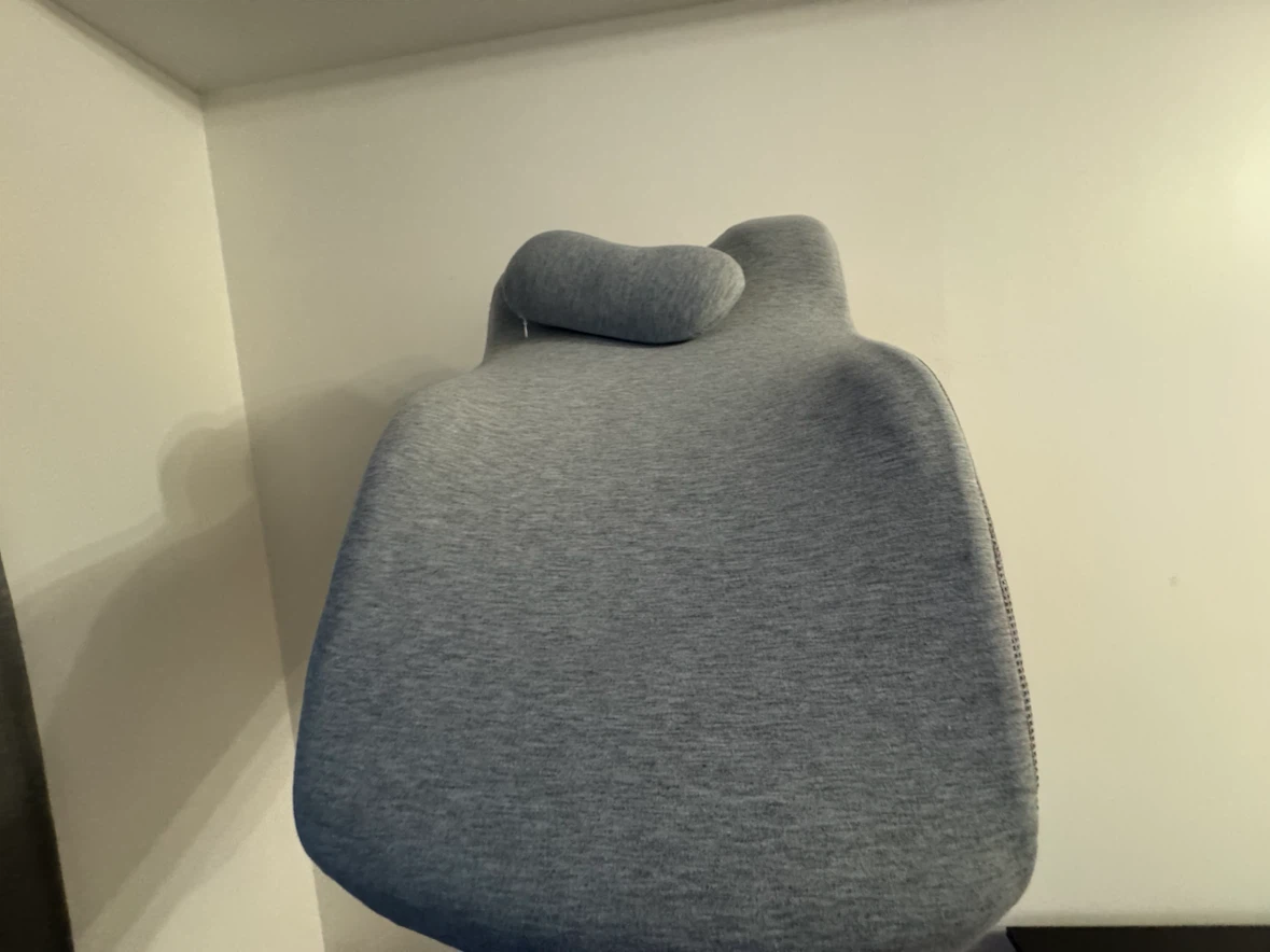 Grey Ergonomic Seat Cushion with Headrest