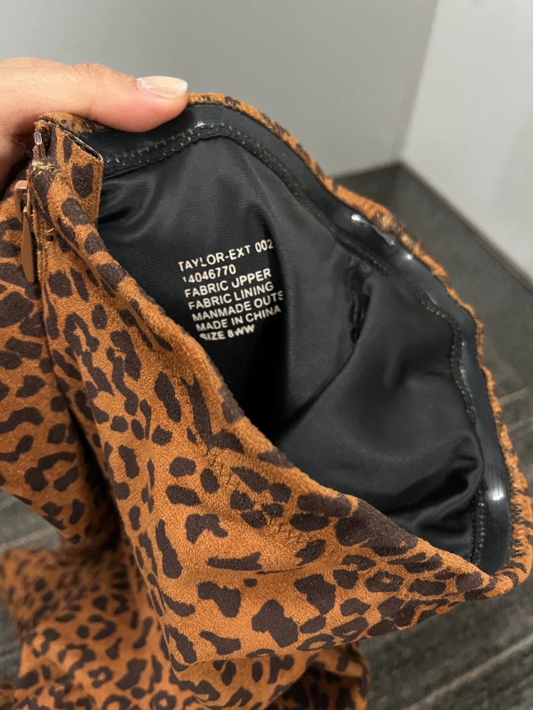 Leopard Print Over-the-Knee Boots Size 8WW - photo 2