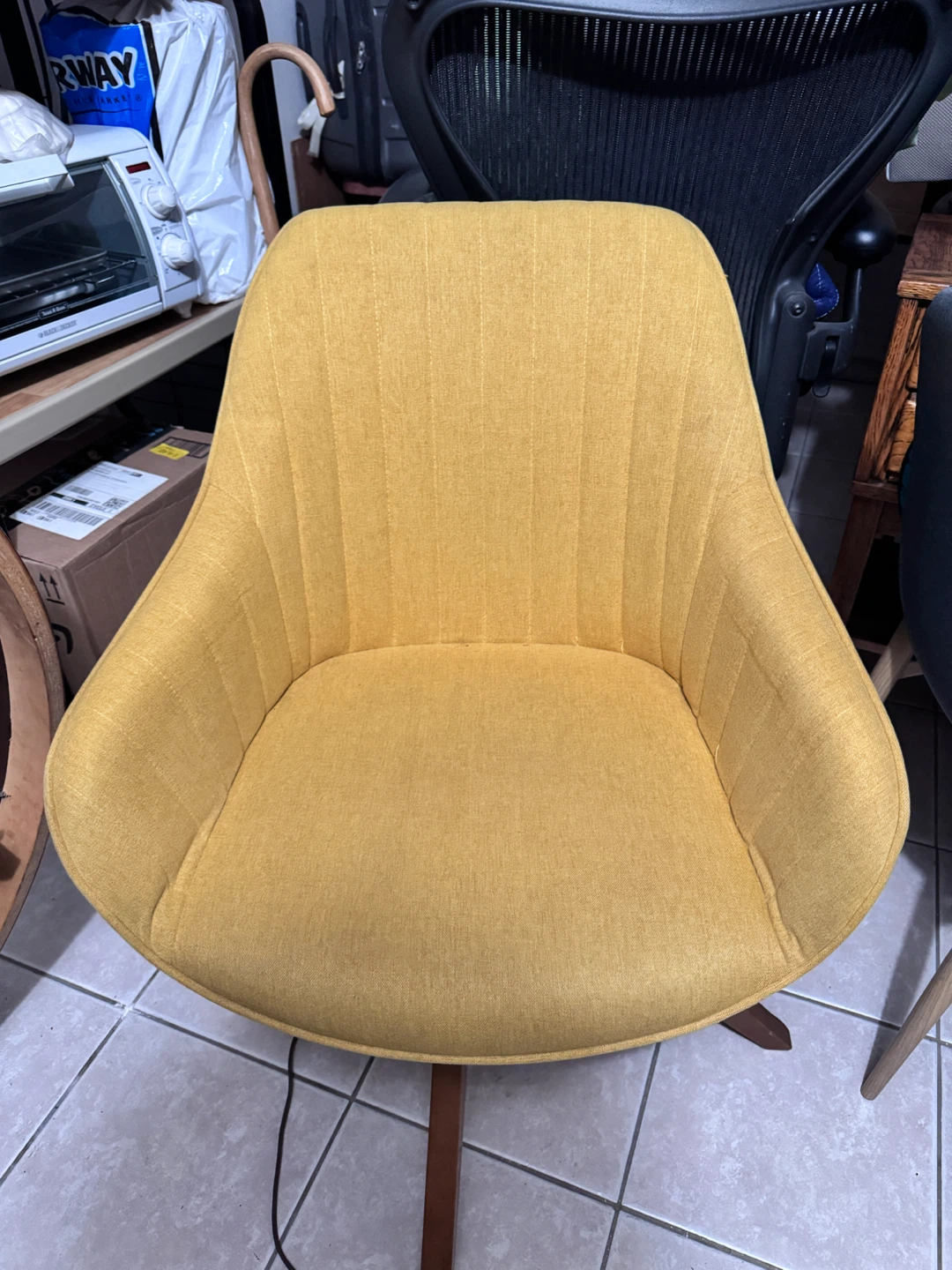 Yellow Upholstered Accent Chair