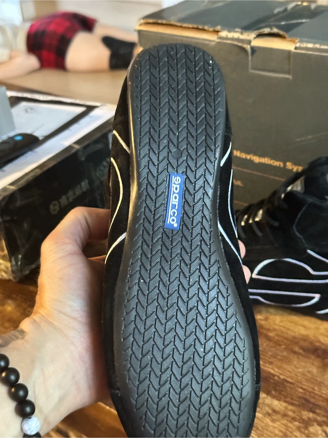Sparco Black Suede Racing Shoes Size 9m FIA Certified - photo 4