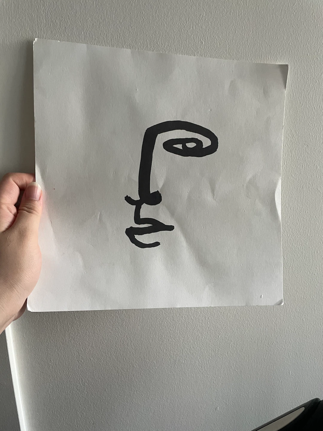 Abstract Face Line Art Print