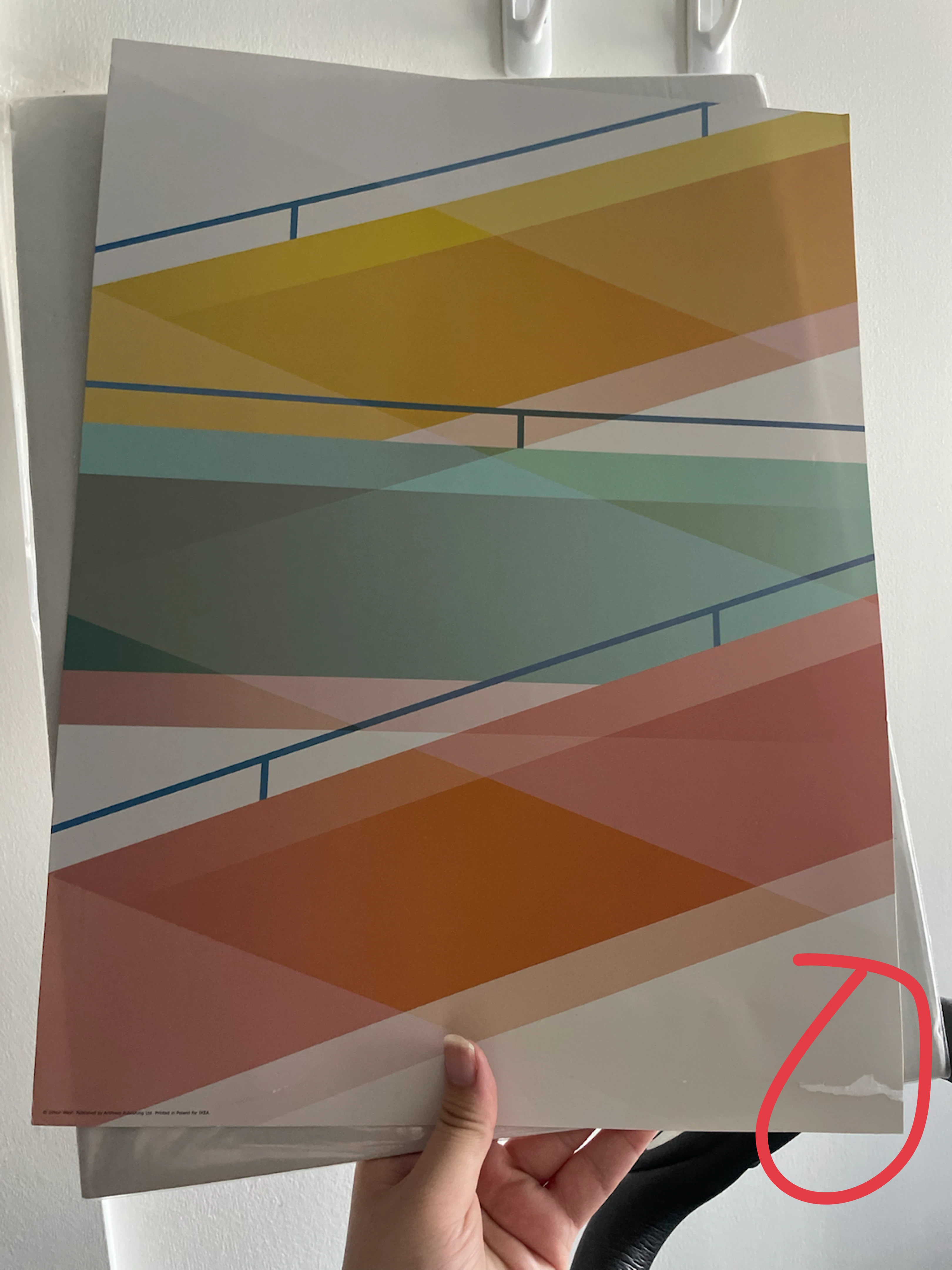 Ikea geometric abstract art print - photo 2