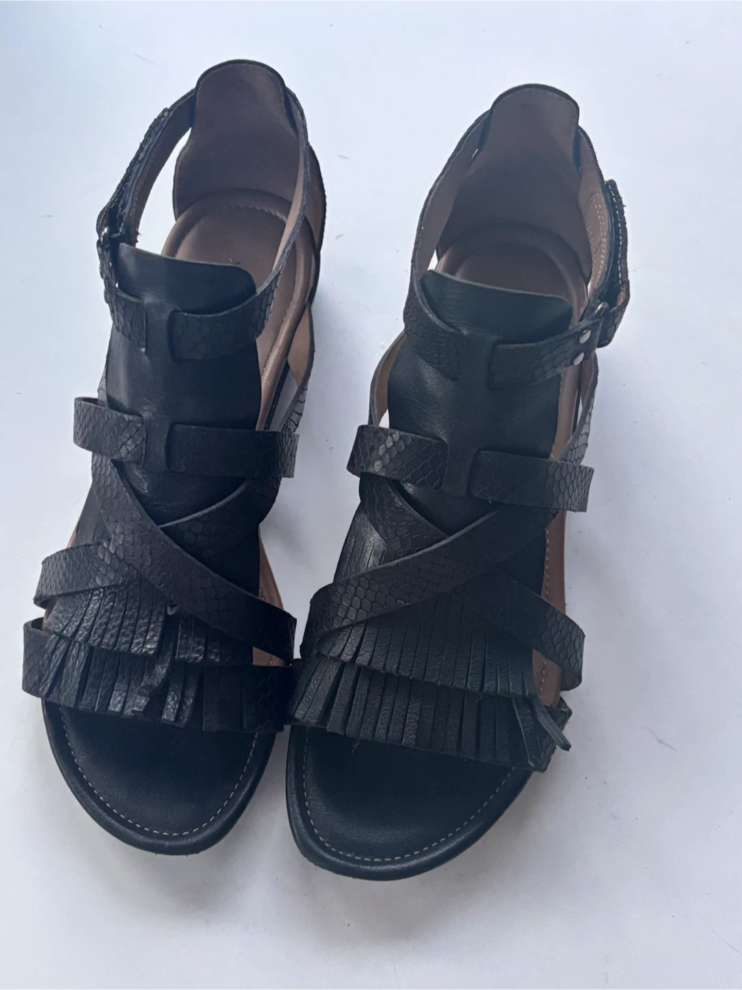 ECCO Black Gladiator Sandals